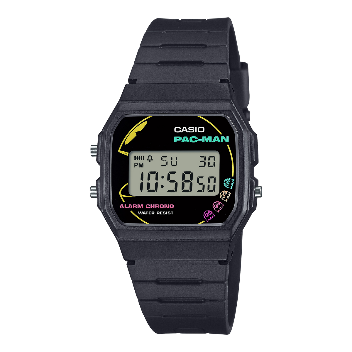F-91WPC-1A Reloj Casio Pac-Man pulsera de caucho