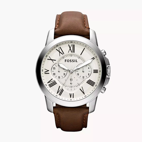 Reloj Fossil Grant de hombre banda de piel 44 mm