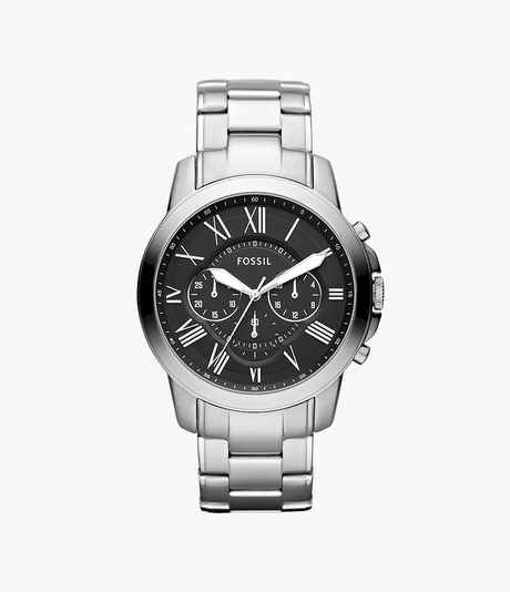 Reloj Fossil Grant de hombre banda de metal 43 mm