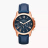 Reloj Fossil Grant de hombre banda de piel 44 mm