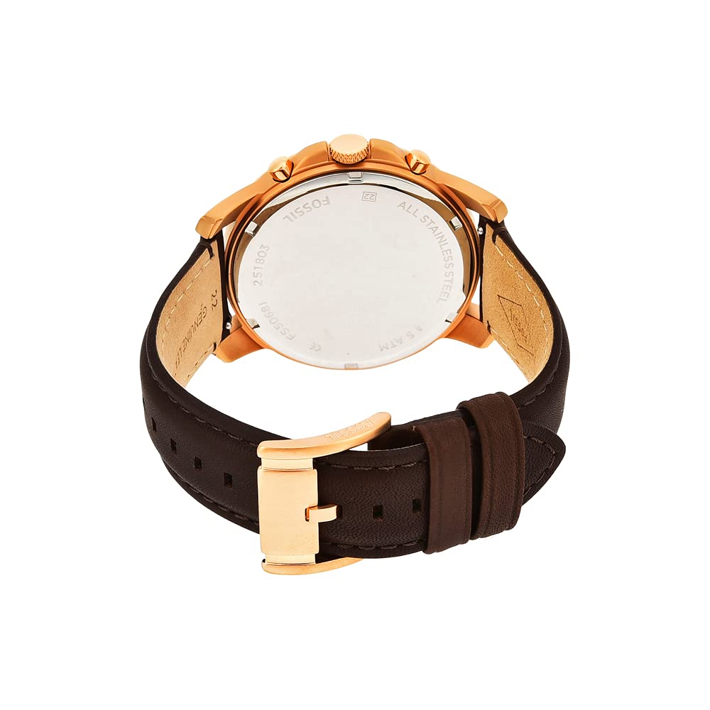 Reloj Fossil Grant de hombre banda de piel 44 mm