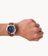 Reloj Fossil Grant de hombre banda de piel 44 mm