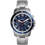 Reloj Fossil Grant de hombre banda de metal 43 mm