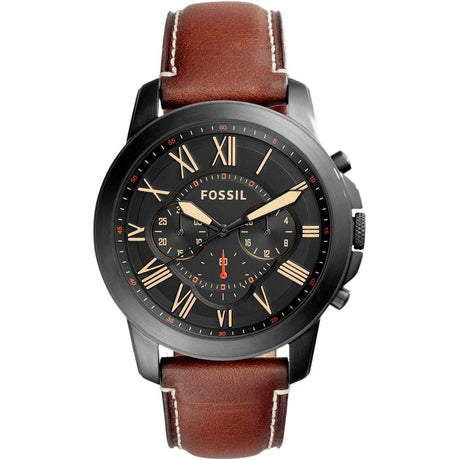 Reloj Fossil Grant de hombre banda de piel 44 mm