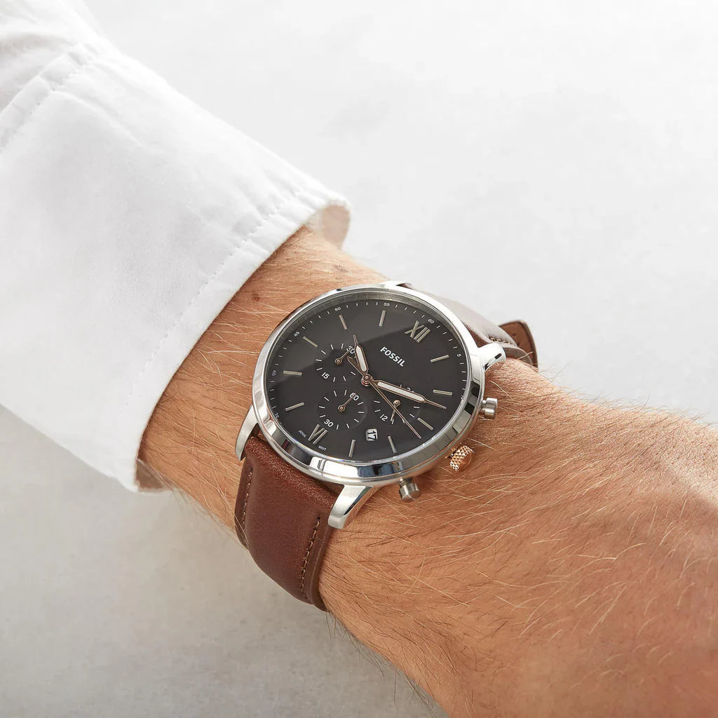 Fossil Neutra reloj Análogo para Caballero Correa de Cuero