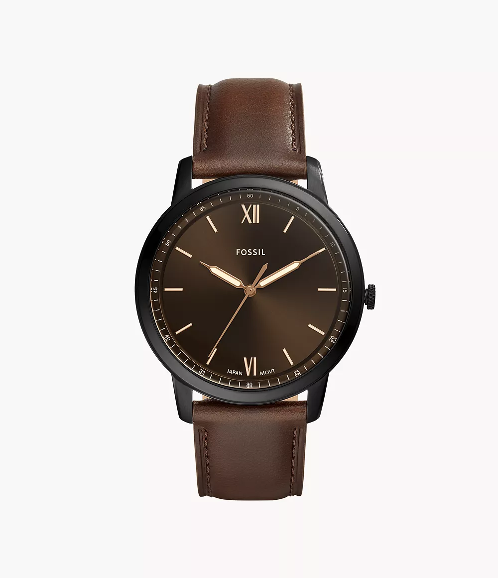 Fossil The Minimalist Reloj para Hombre Análogo Pulsera de Cuero