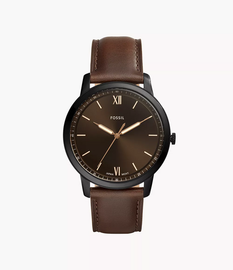 Fossil The Minimalist Reloj para Hombre Análogo Pulsera de Cuero