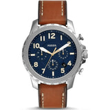 Reloj Fossil Bowman de caballero banda de cuero 46 mm