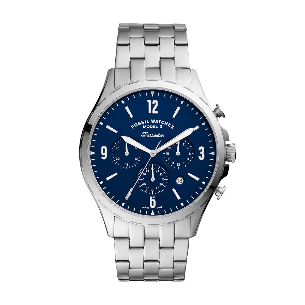 Reloj Fossil Bronson de caballero pulsera de metal 50 mm