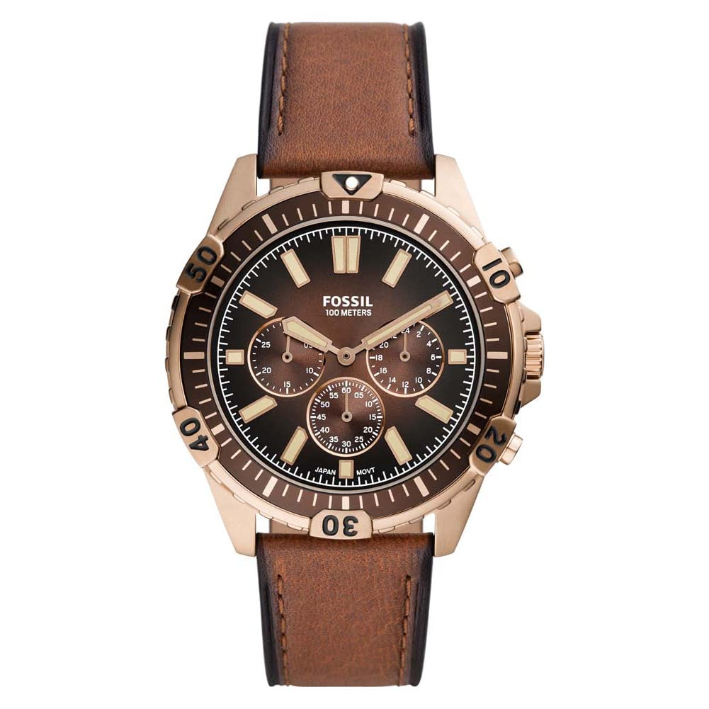 Reloj Fossil Garrett de hombre pulsera de cuero 44mm