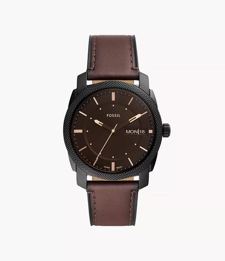 Reloj Fossil Machine para caballero pulsera de cuero