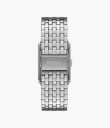 Reloj Fossil Carraway para caballero pulsera de metal cuadrado