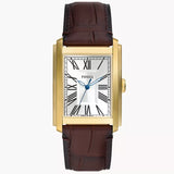 Reloj Fossil Carraway para caballero pulsera de cuero cuadrado