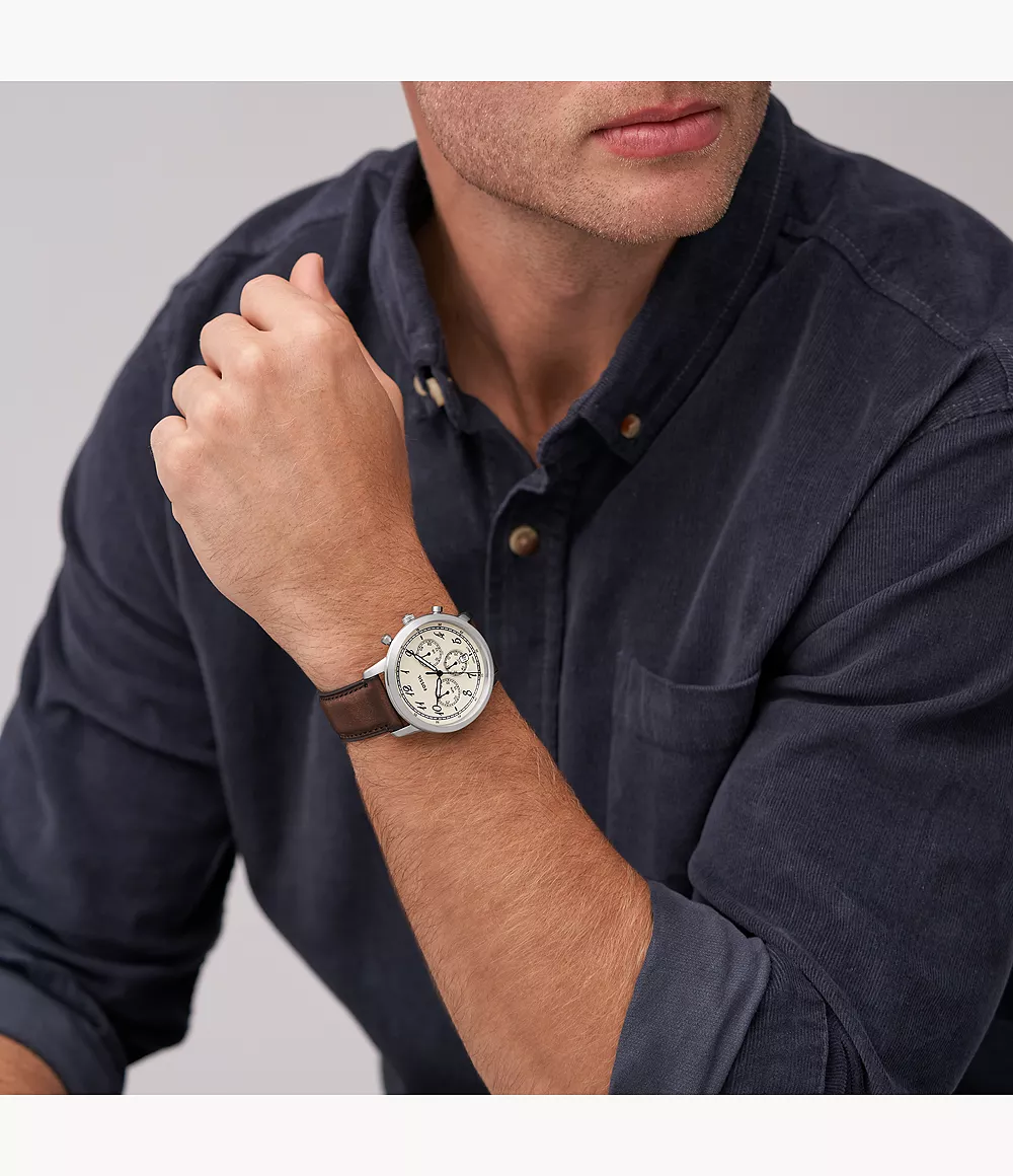 Reloj Cronógrafo de hombre pulsera de piel