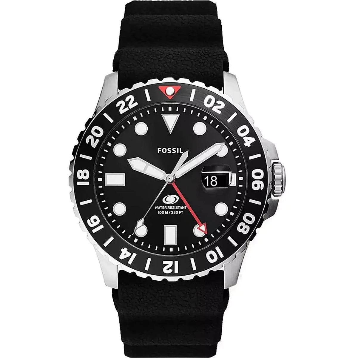Reloj Fossil Blue GMT de caballero pulsera de caucho