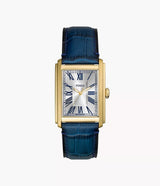 Reloj Fossil Carraway para caballero pulsera de cuero cuadrado