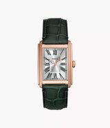 Reloj Fossil Carraway para caballero pulsera de cuero cuadrado