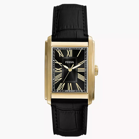 Reloj Fossil Carraway para caballero pulsera de cuero cuadrado
