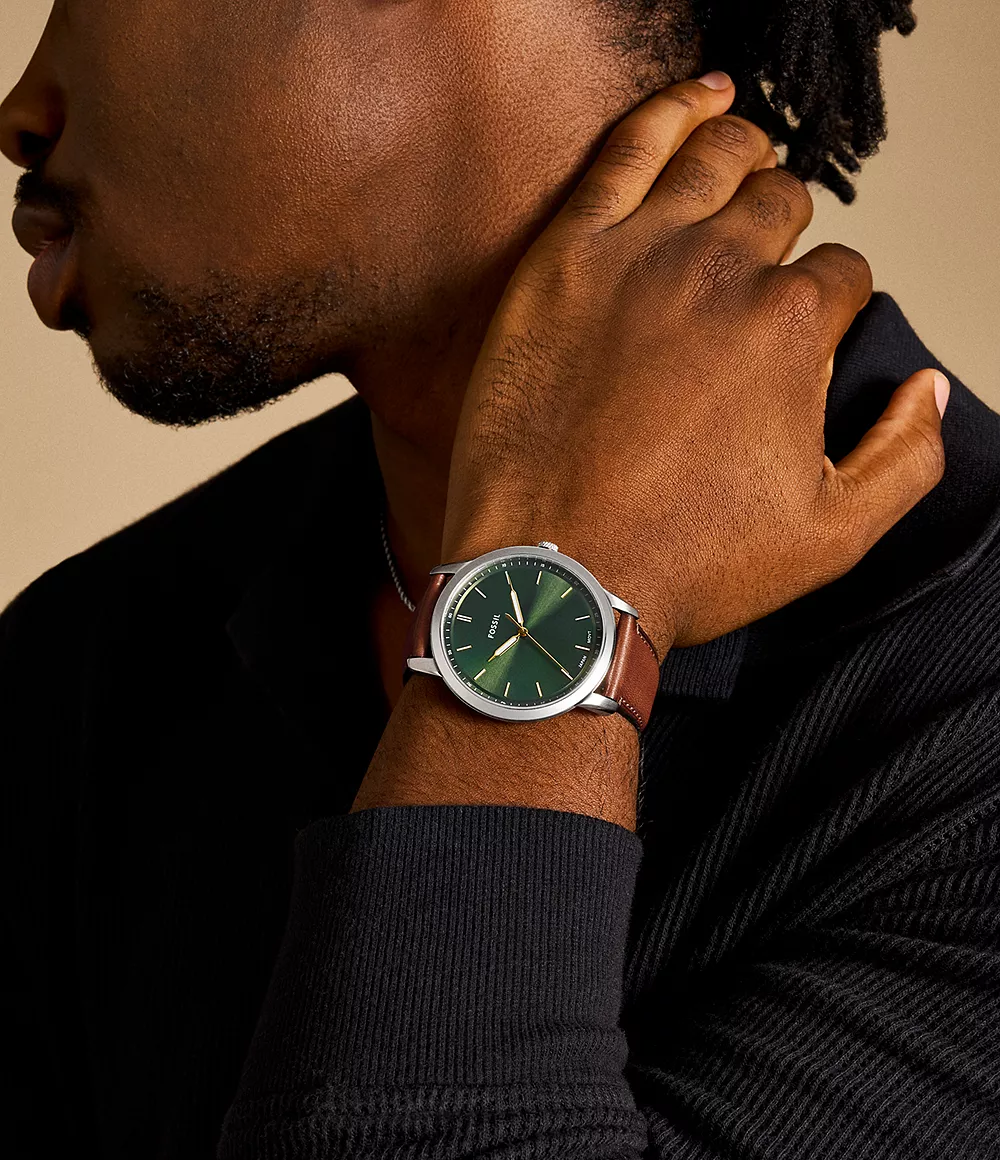 Fossil The Minimalist Reloj para Hombre Análogo Pulsera de Cuero