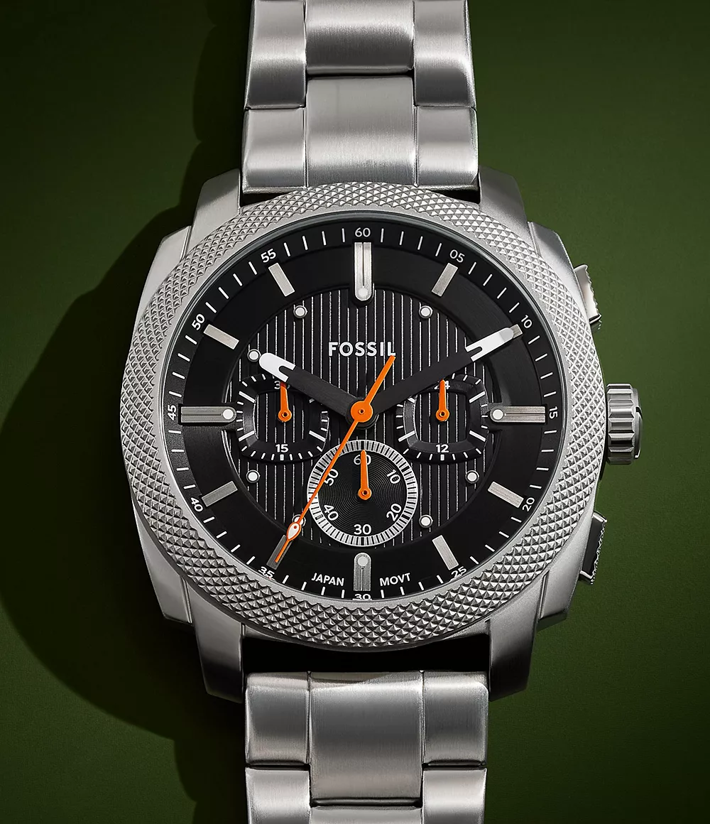 Reloj Machine Fossil de hombre pulsera de metal 44mm