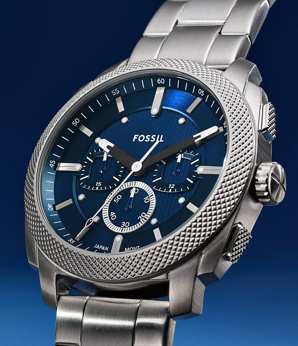 Reloj Machine Fossil de hombre pulsera de metal 44mm