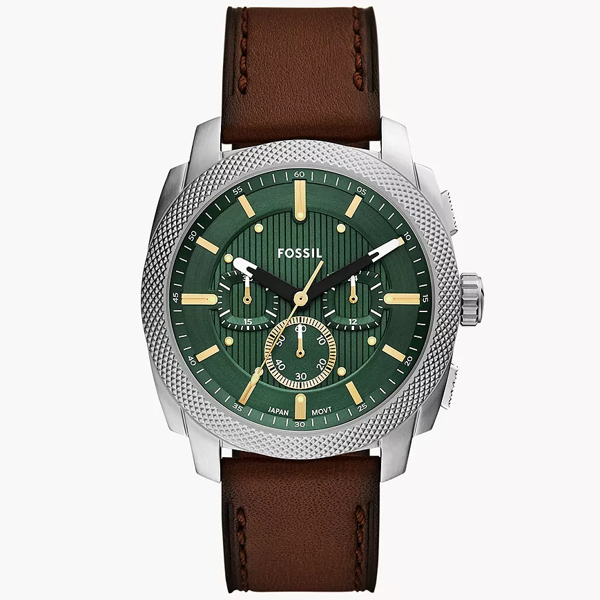 Reloj Fossil Machine de hombre banda de piel 44 mm
