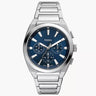 Reloj Fossil Everett Smoke de hombre banda de metal 44 mm