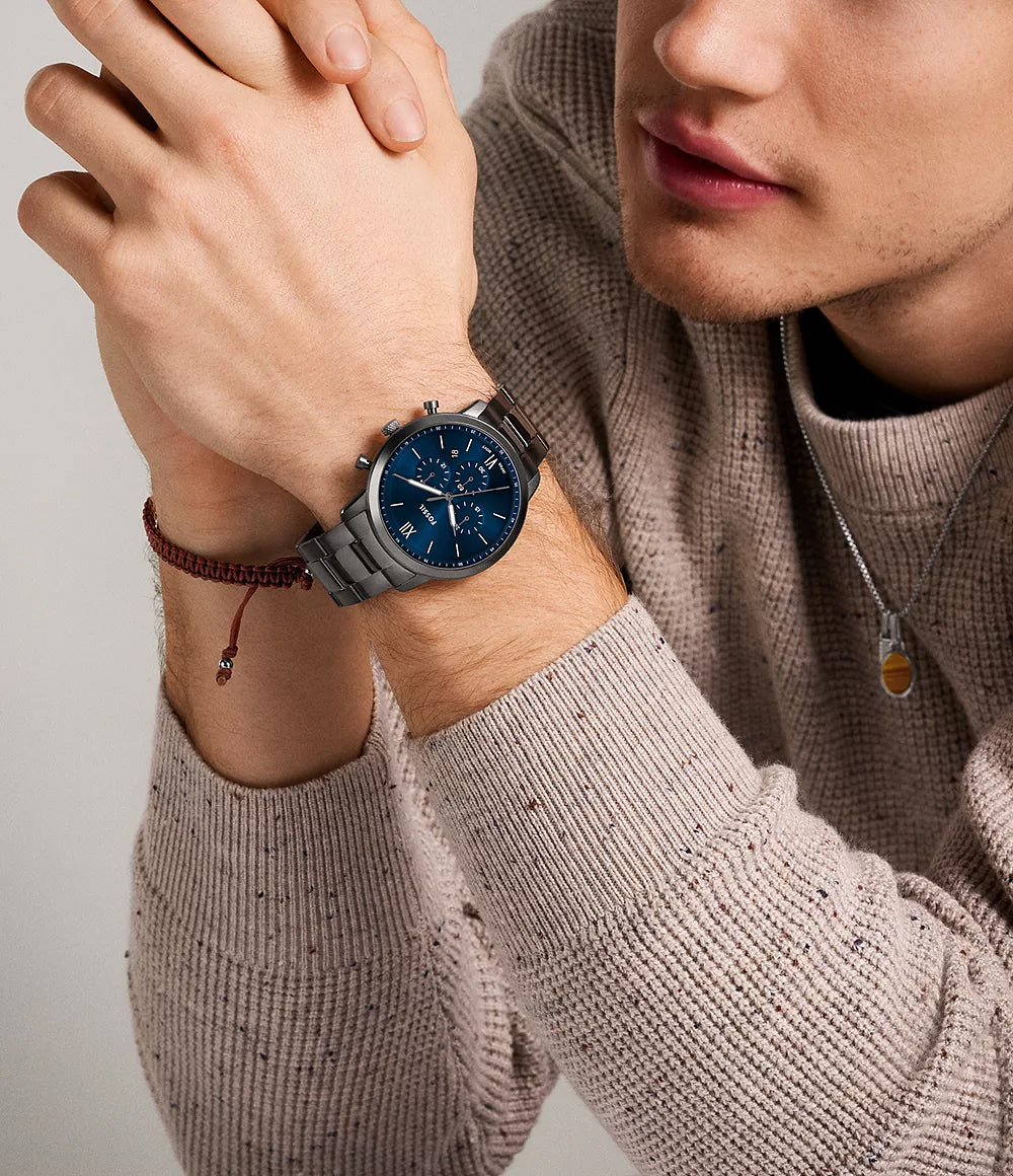 Reloj Fossil Neutra para caballero pulsera de metal 44mm
