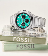 Reloj Fossil Everett Smoke de hombre banda de metal 44 mm