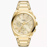 Reloj Fossil Everett Smoke de hombre banda de metal 44 mm