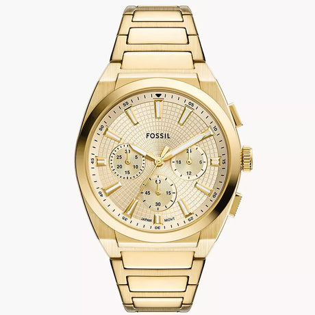 Reloj Fossil Everett Smoke de hombre banda de metal 44 mm