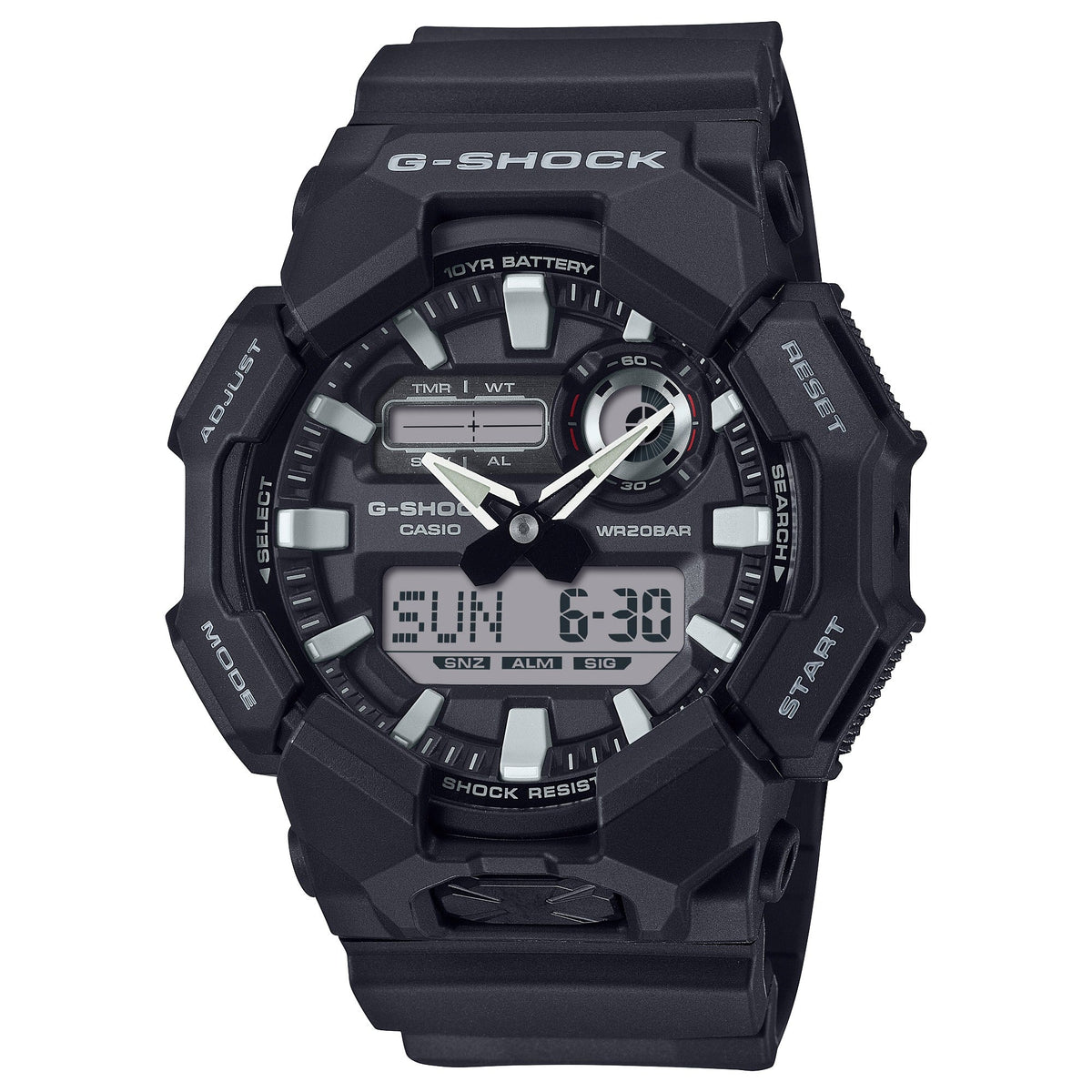 GA-010 Reloj G-Shock para caballero pulsera de resina 10 años de batería