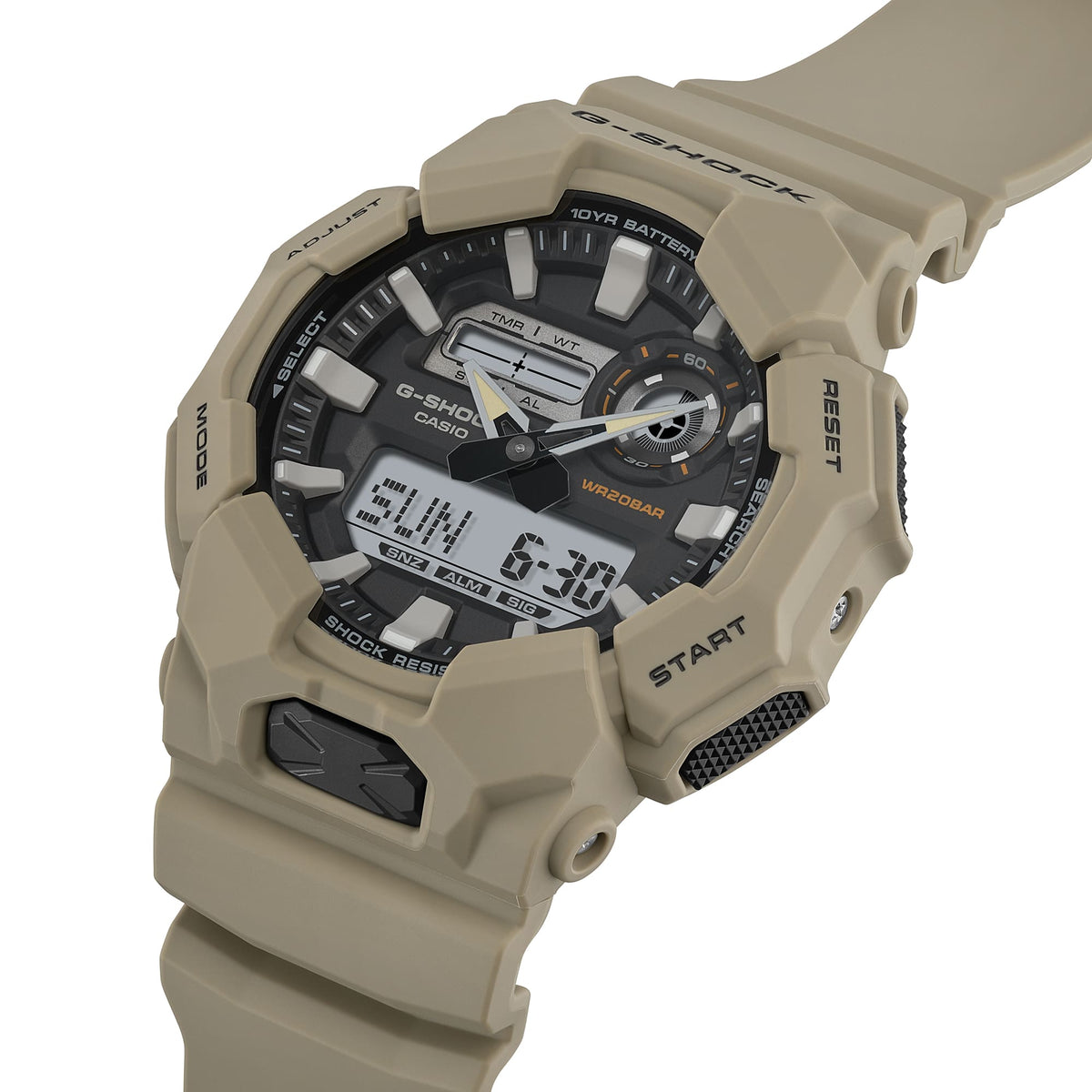 GA-010 Reloj G-Shock para caballero pulsera de resina 10 años de batería