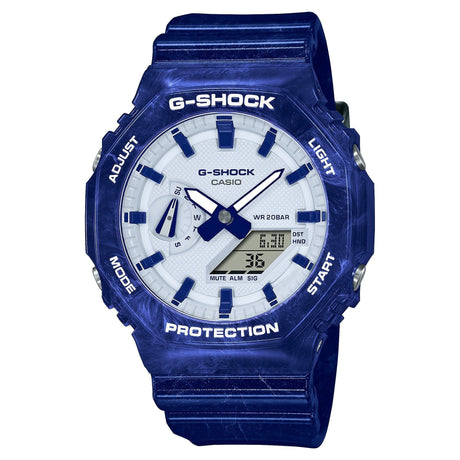 GA-2100 Reloj G-Shock Pulsera de Caucho para Hombre Doble hora