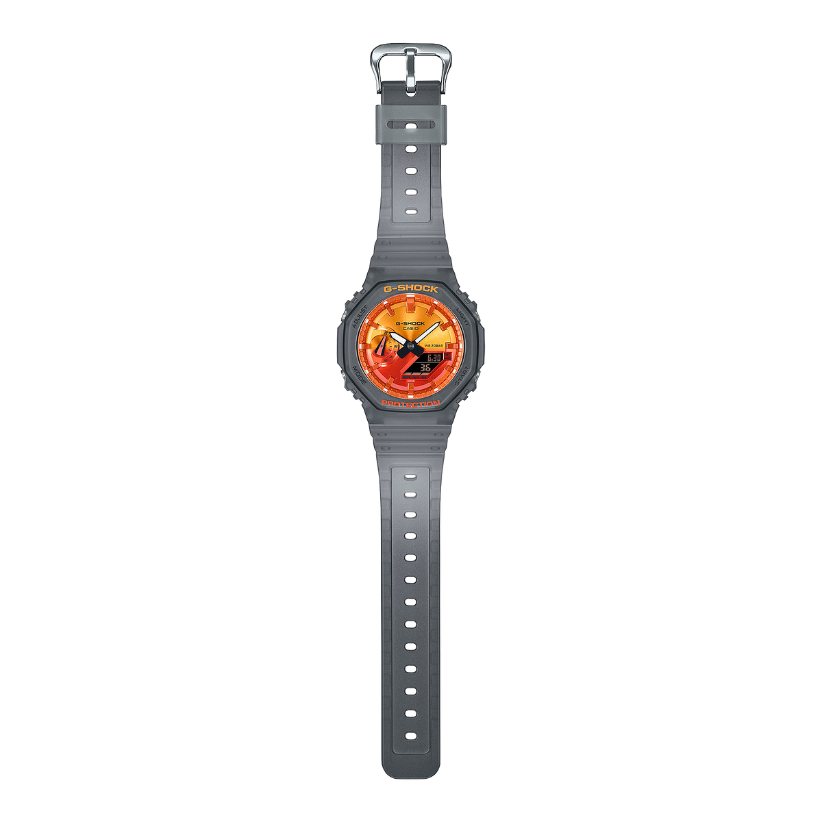 GA-2100 Reloj G-Shock Pulsera de Caucho para Hombre Doble hora
