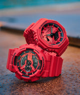 GA-2100 Reloj G-Shock Pulsera de Caucho para Hombre Doble hora