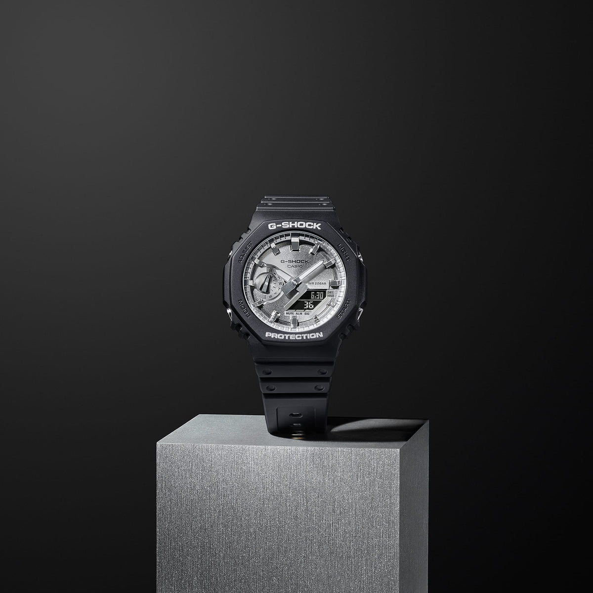GA-2100 Reloj G-Shock Pulsera de Caucho para Hombre Doble hora
