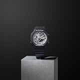 GA-2100 Reloj G-Shock Pulsera de Caucho para Hombre Doble hora