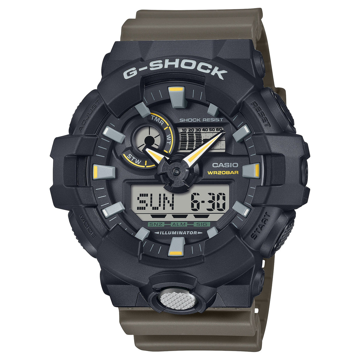 GA-710 Reloj G-Shock para caballero pulsera de caucho