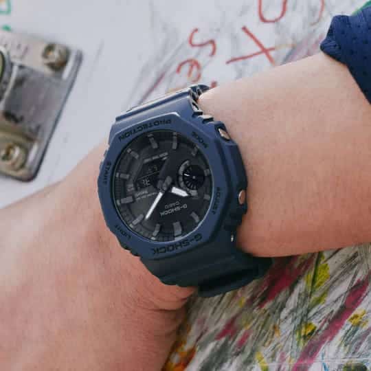 GA-B2100 Reloj G-Shock Pulsera de Goma para Hombre Doble hora Bluetooth
