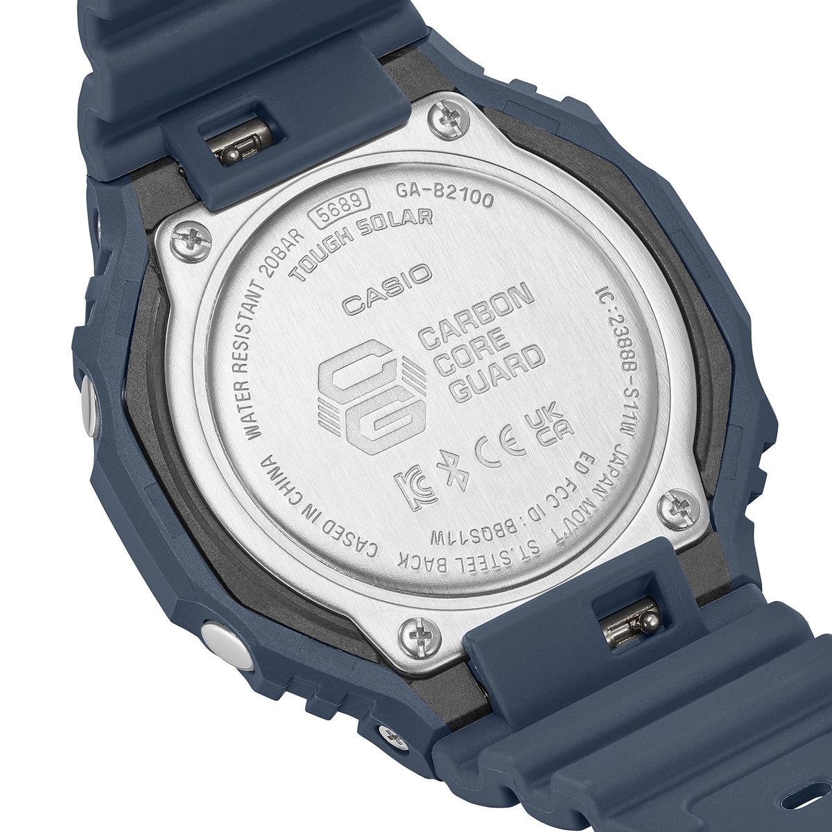 GA-B2100 Reloj G-Shock Pulsera de Goma para Hombre Doble hora Bluetooth