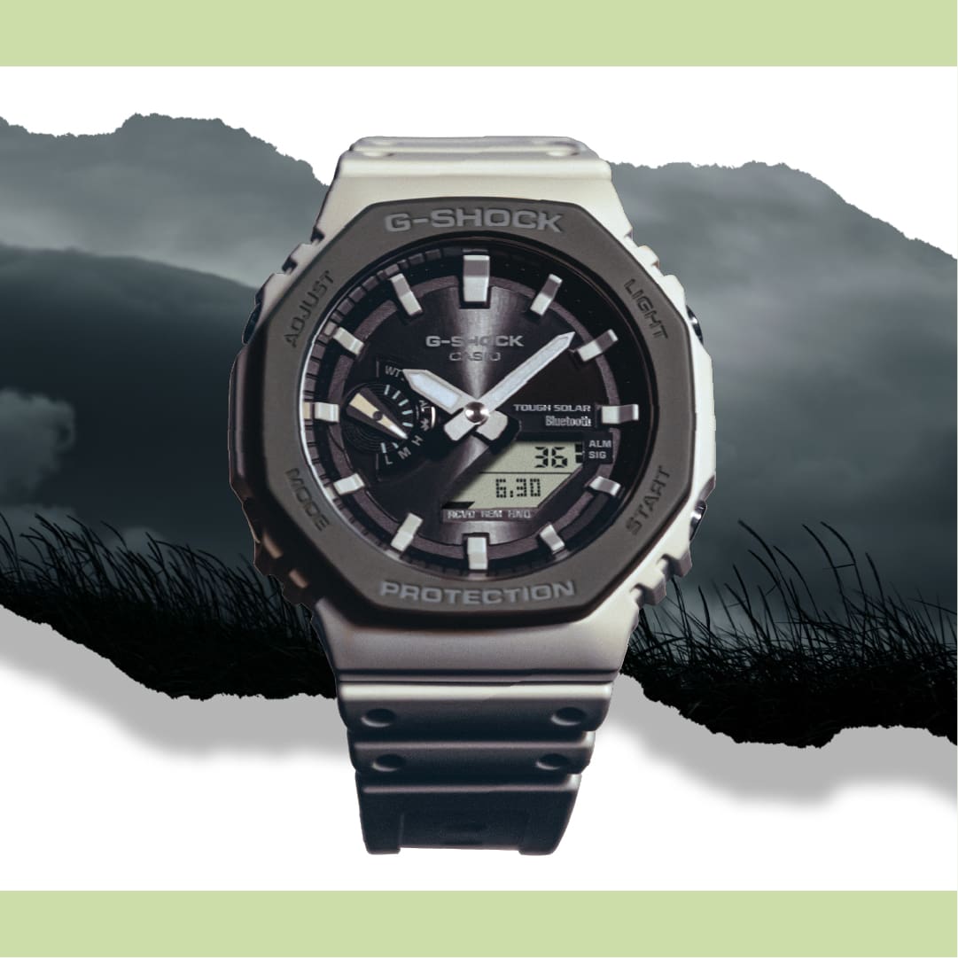 GA-B2100 Reloj G-Shock Pulsera de Goma para Hombre Doble hora Bluetooth