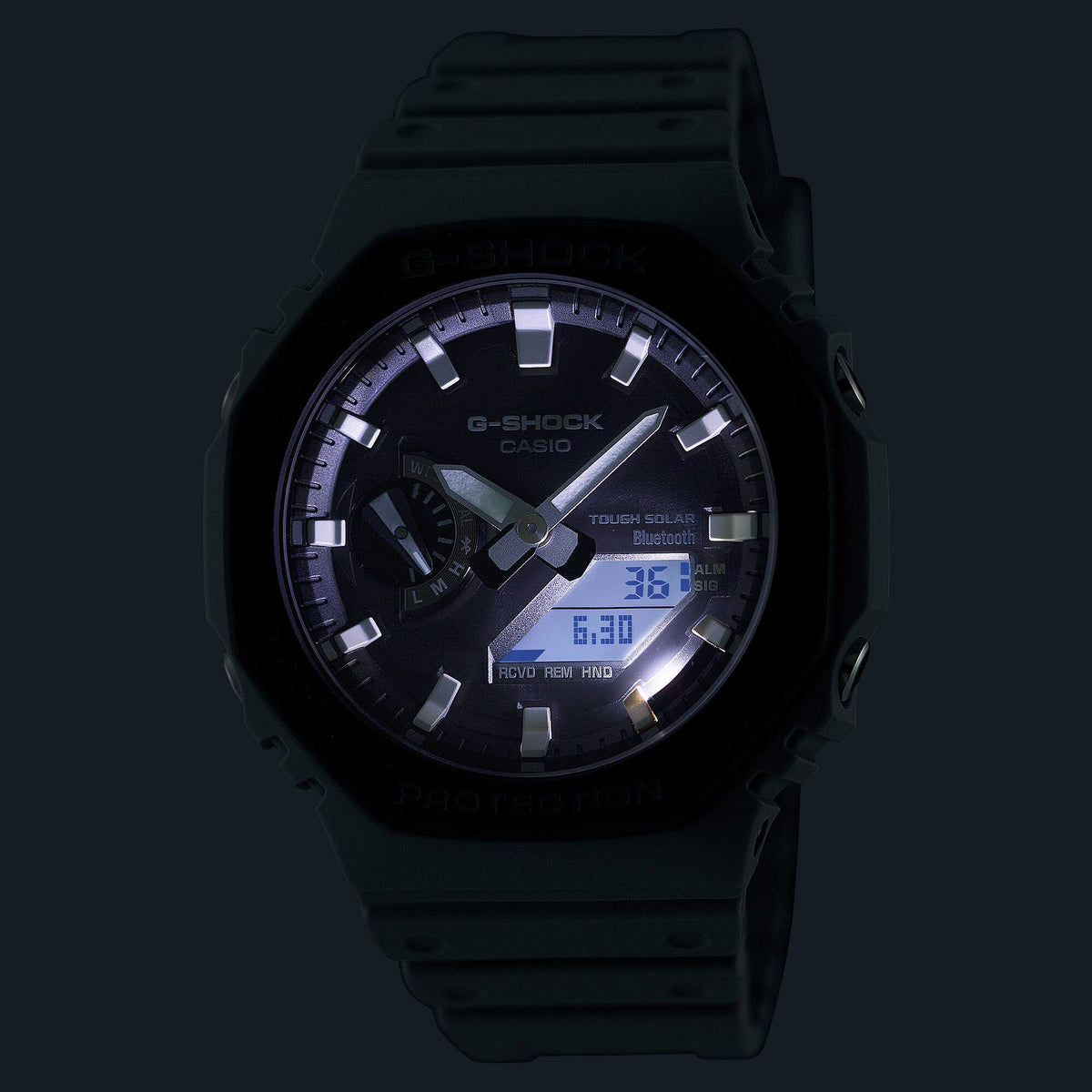 GA-B2100 Reloj G-Shock Pulsera de Goma para Hombre Doble hora Bluetooth