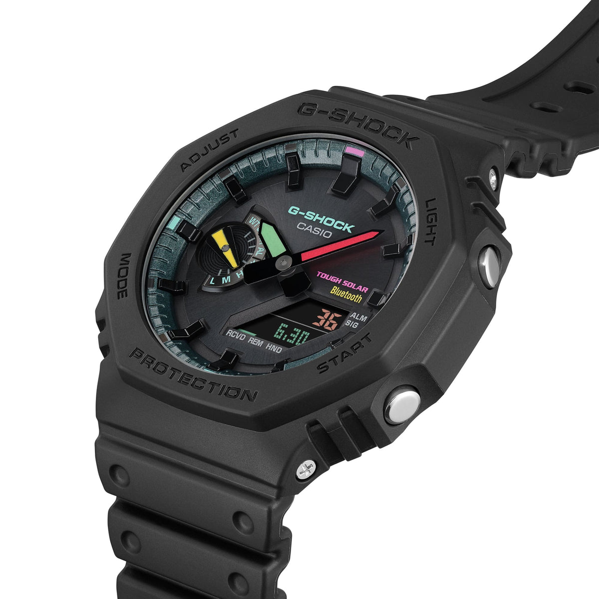 GA-B2100 Reloj G-Shock Pulsera de Goma para Hombre Doble hora Bluetooth