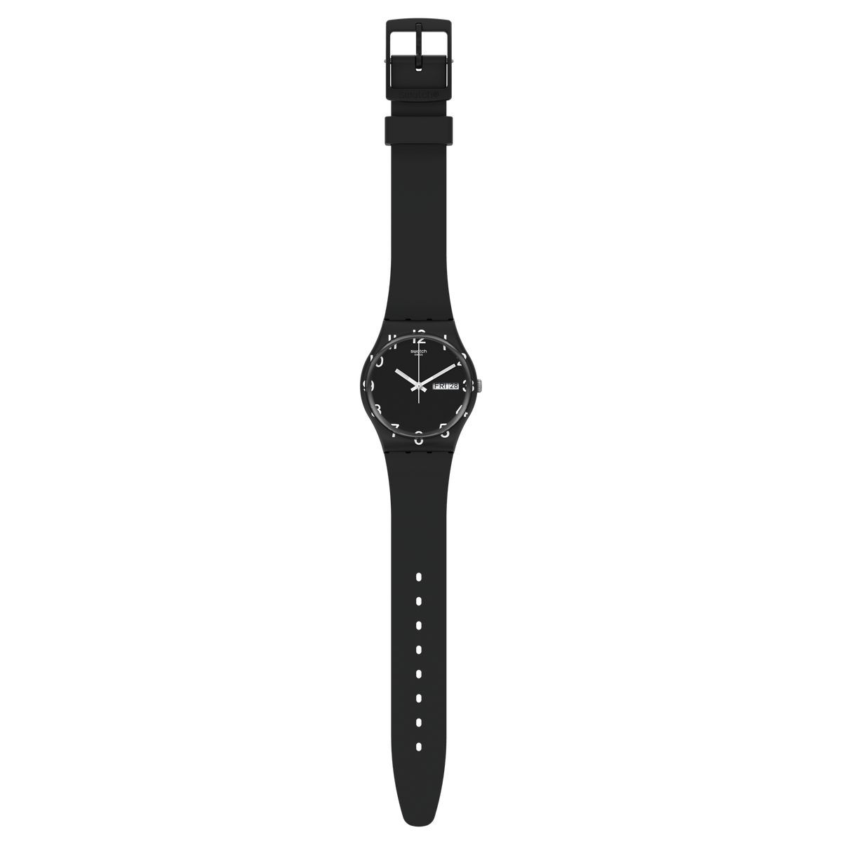 GB757 Reloj Swatch Over Black de hombre pulsera de resina 34 mm