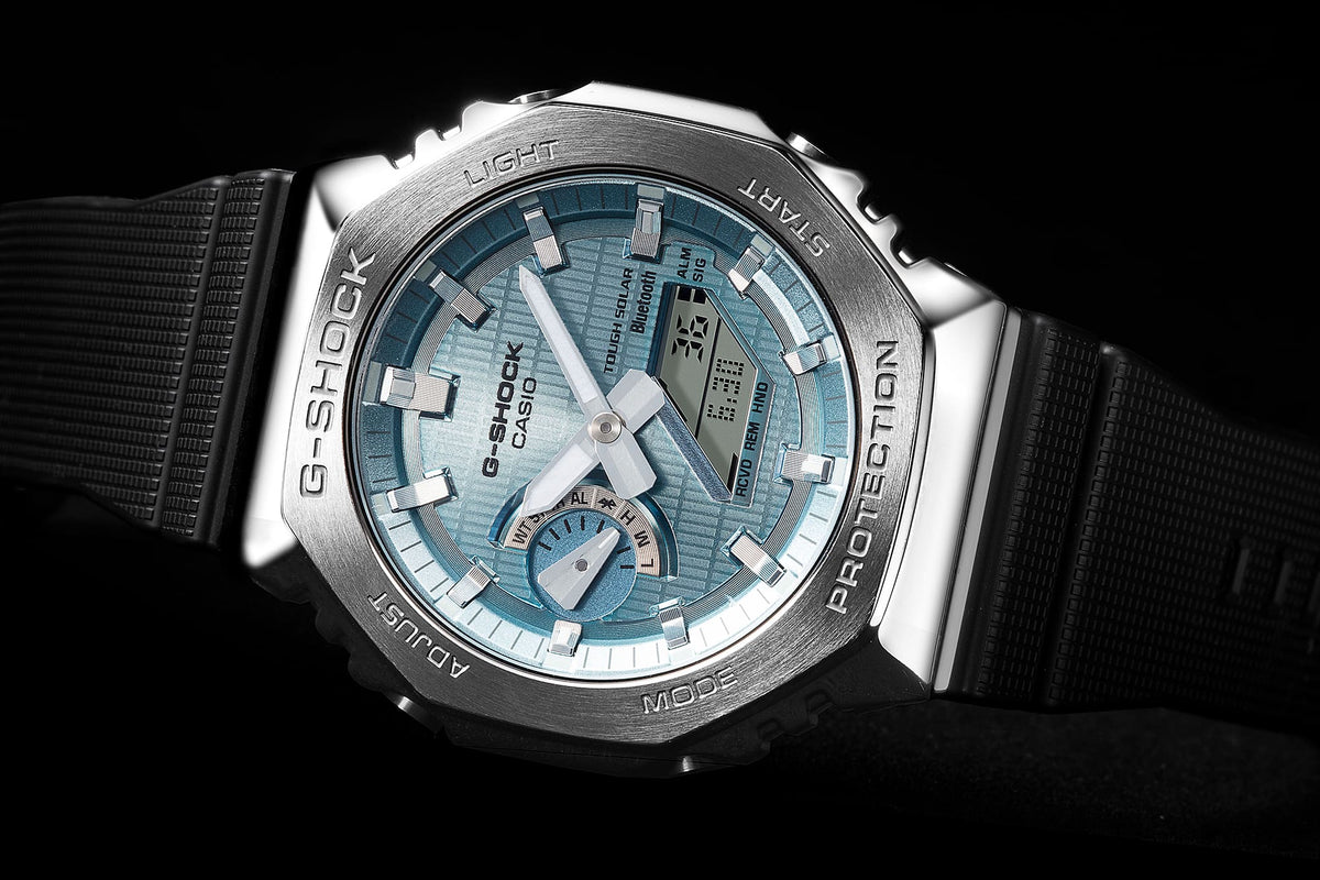 GBM-2100 Reloj G-Shock de caballero pulsera de resina doble hora