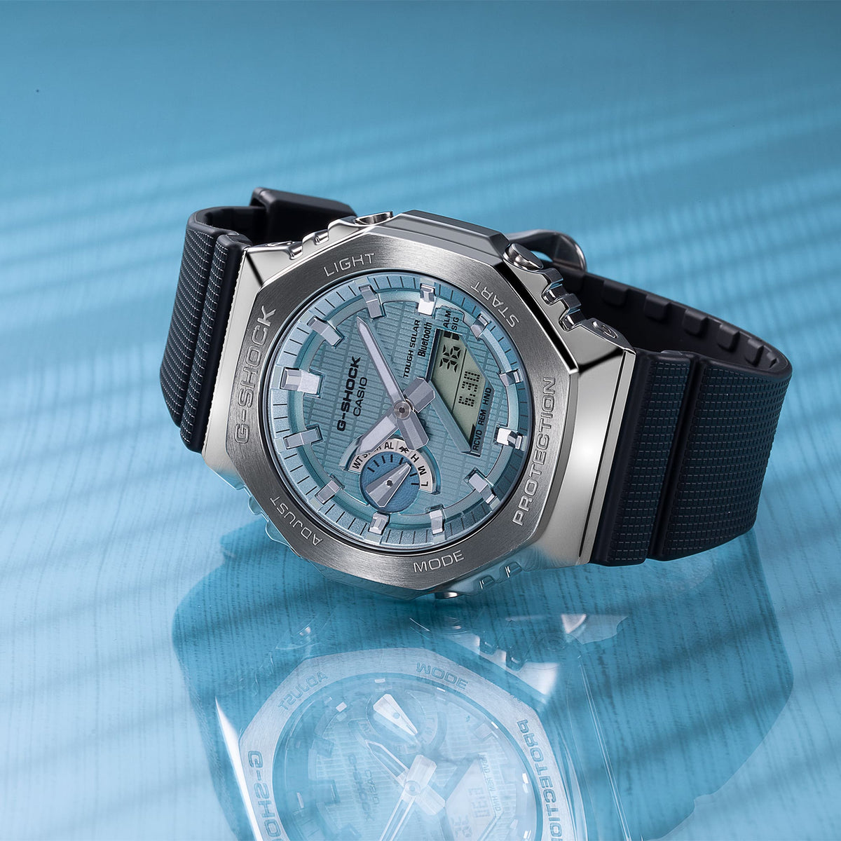 GBM-2100 Reloj G-Shock de caballero pulsera de resina doble hora