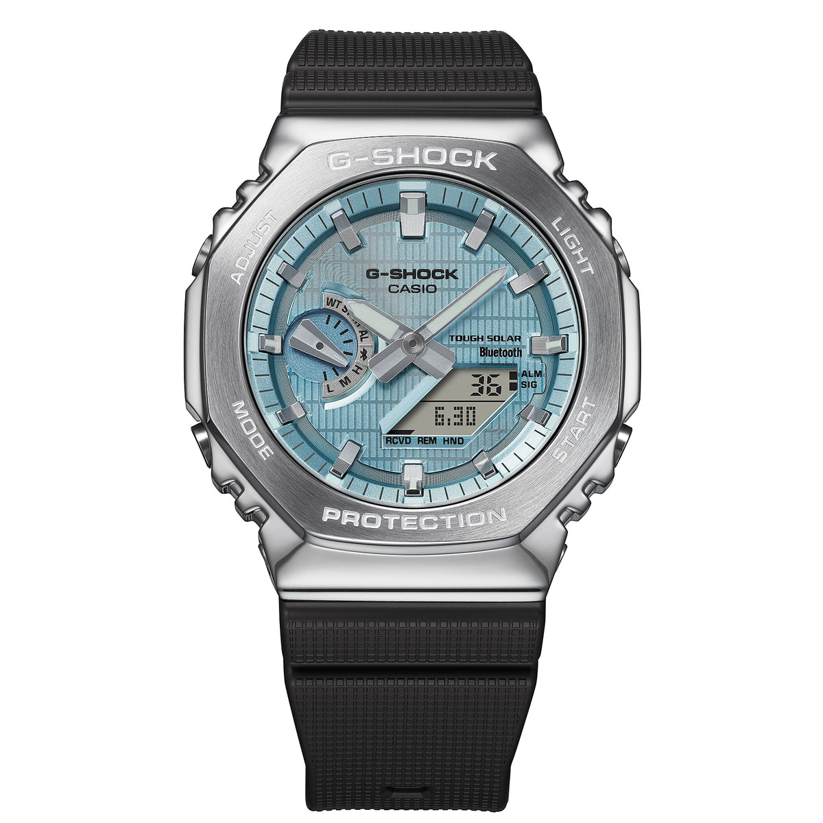 GBM-2100 Reloj G-Shock de caballero pulsera de resina doble hora