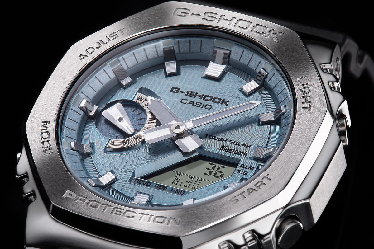 GBM-2100 Reloj G-Shock de caballero pulsera de resina doble hora