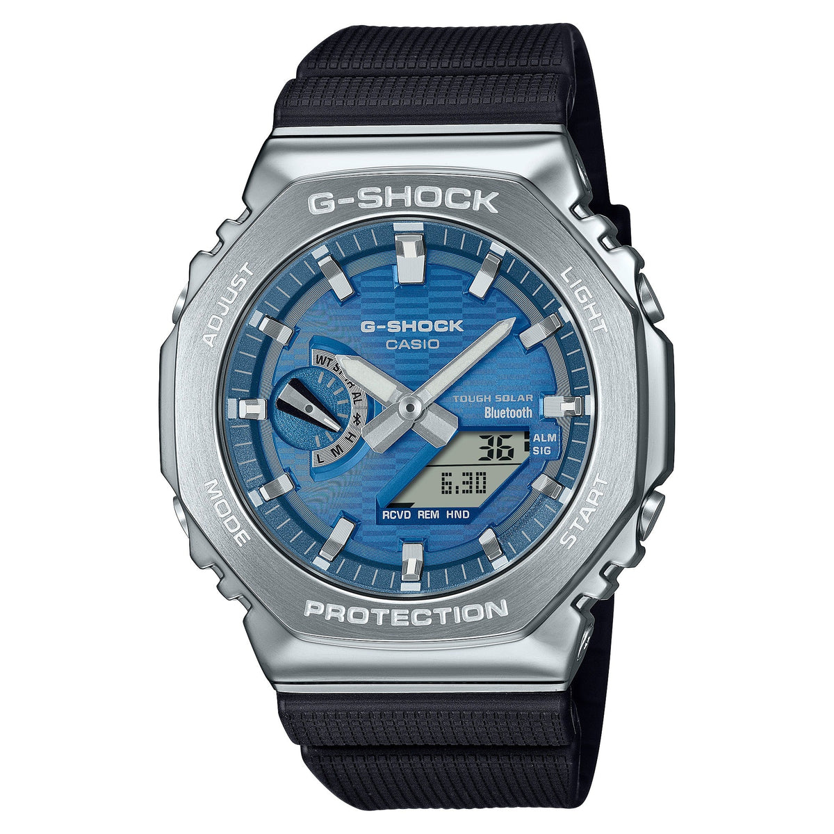 GBM-2100 Reloj G-Shock de caballero pulsera de resina doble hora
